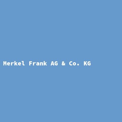 Hersteller: Merkel Frank AG &amp; Co. KG