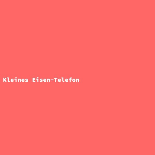Kleines Eisen-Telefon